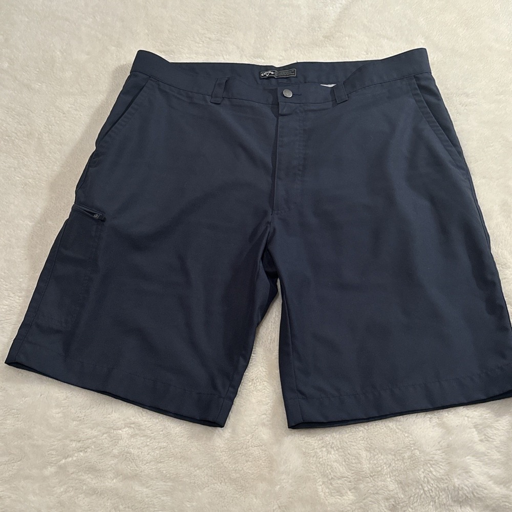 Callaway Men's Navy Golf Shorts‎ Size 36 Side Zip Pocket